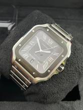 Thumbnail von Cartier Santos DARK Grey DIAL NEW UNWORN FULL SET Large Size with BOX&PAPERS 2024