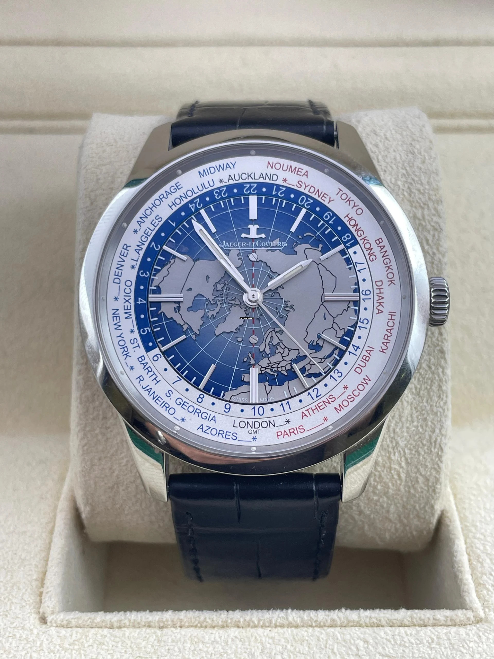  Jaeger-LeCoultre Geophysic Universal Time Mint Condition Steel Automatic With certificate of origin from Watchmaster company Ro&Ro 