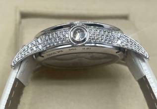 Thumbnail von Girard Perregaux Cat's Eye Whitegold Mop Dial Original Diamond Setting Automatic Top Condition </h1>