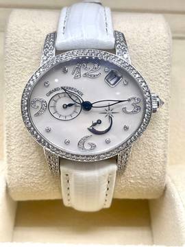  Girard Perregaux Cat's Eye Whitegold Mop Dial Original Diamond Setting Automatic Top Condition </h1> 