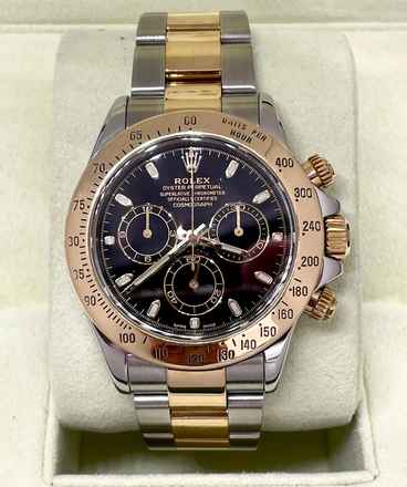  Rolex Daytona Steel/Gold Black Dial Year: 2007 with Orig. Papers 