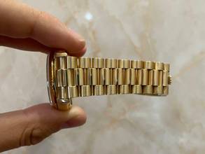 Thumbnail von Rolex Day-Date 36 Gold 18Kt. President perfect condition-NO STRETCH Champagne Diam. Dial </h1>