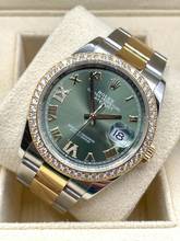 Thumbnail von Rolex Datejust 36 GREEN XI VI Diamond DIAL Steel/Gold Top Condition with Box&Papers 2021