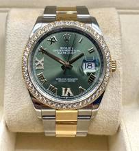 Thumbnail von Rolex Datejust 36 GREEN XI VI Diamond DIAL Steel/Gold Top Condition with Box&Papers 2021