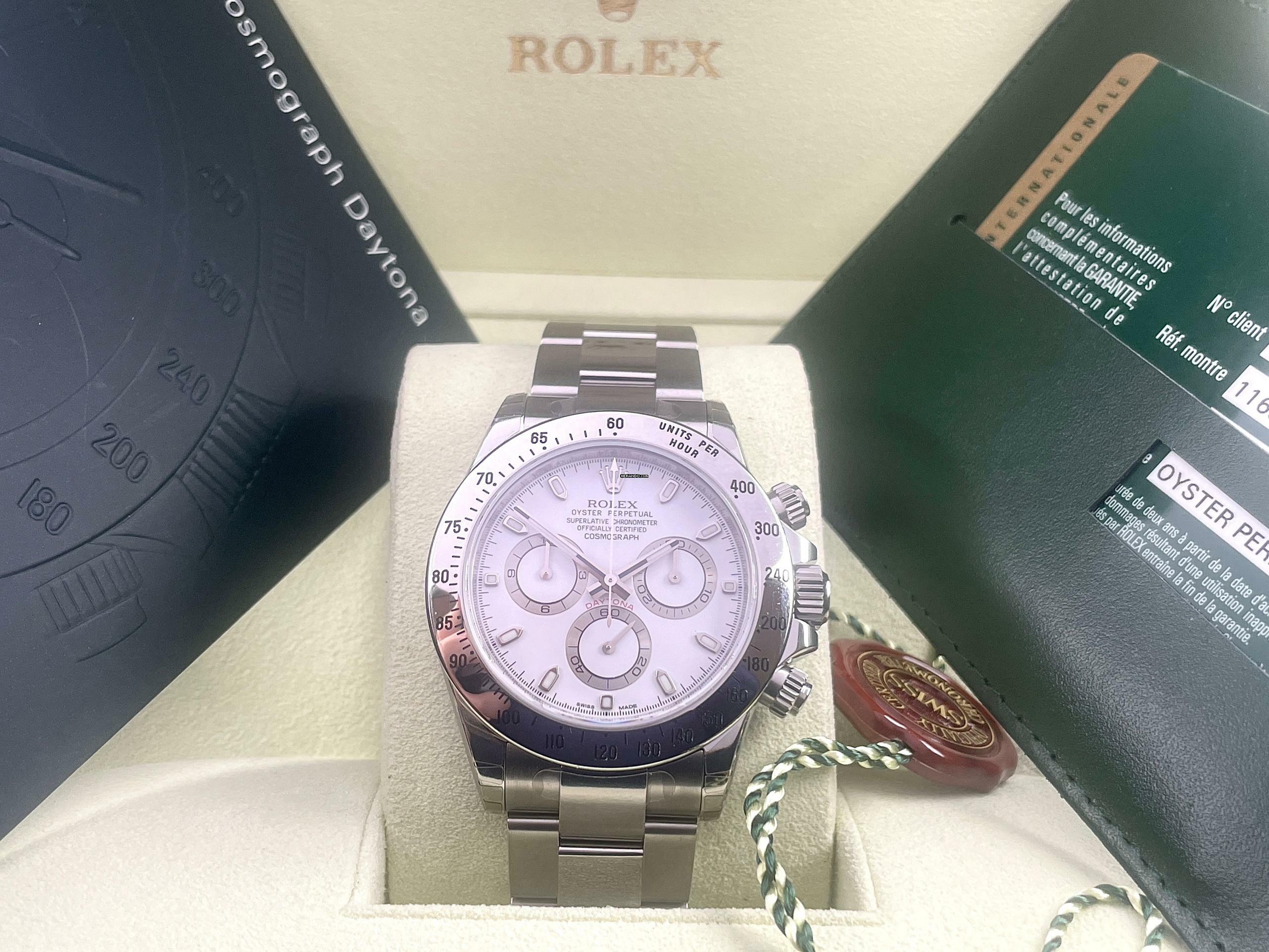 Thumbnail von Rolex Daytona White APH Dial NEW,UNWORN FULLY STICKERS+QR Code Full Set box+papers - long clasp