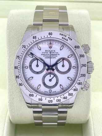  Rolex Daytona White APH Dial NEW,UNWORN FULLY STICKERS+QR Code Full Set box+papers - long clasp 