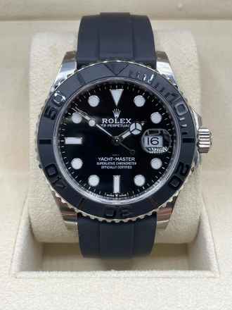  Rolex Yacht-Master 42 WHITEGOLD Oysterflex NEW with BOX&PAPERS 