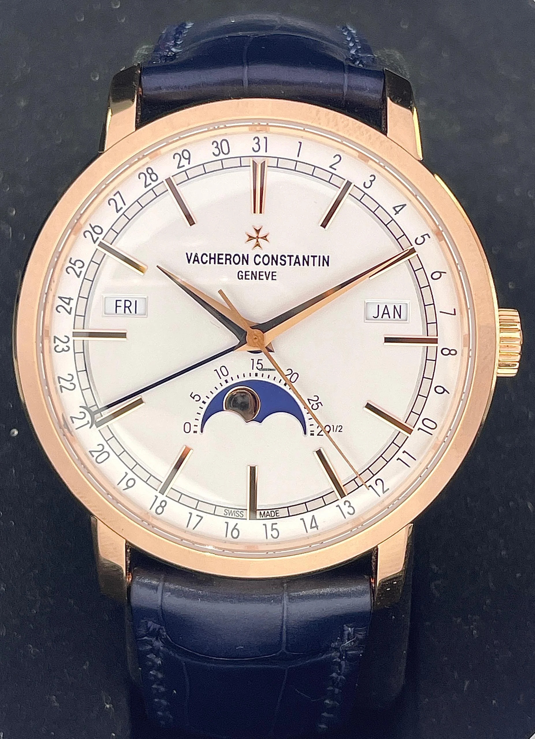  Vacheron Constantin Traditionnelle Rosegold Moonphase Mint Condition Full Set 41mm 