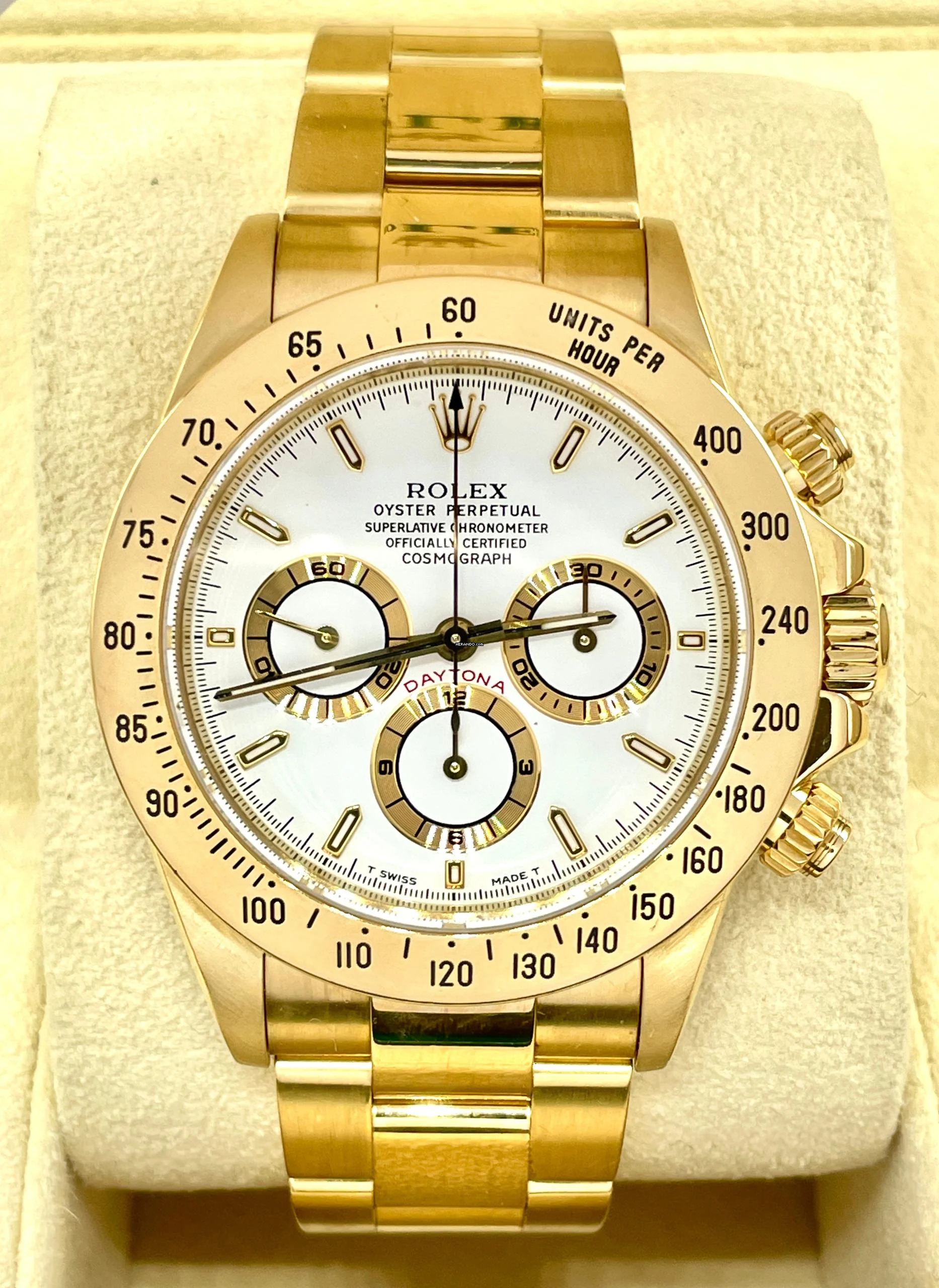  Rolex Daytona Yellowgold 18Kt. ZENITH Top Condition with Orig. Box & Papers 1996year 