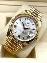 Thumbnail von Rolex Day-Date 40 Yellowgold 18Kt. SILVER Dial Box&Papers 2021 NEW,FULLY STICKERS with QR Code