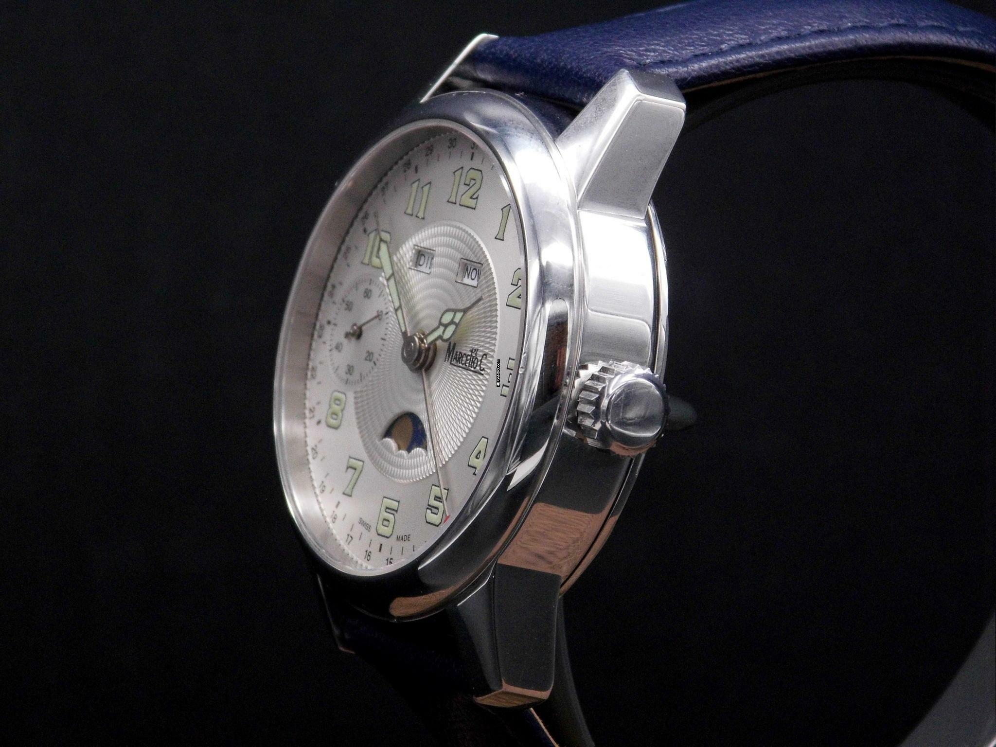 Thumbnail von Marcello C. Triple Date Mondphase Handaufzug ETA 6497 </h1>