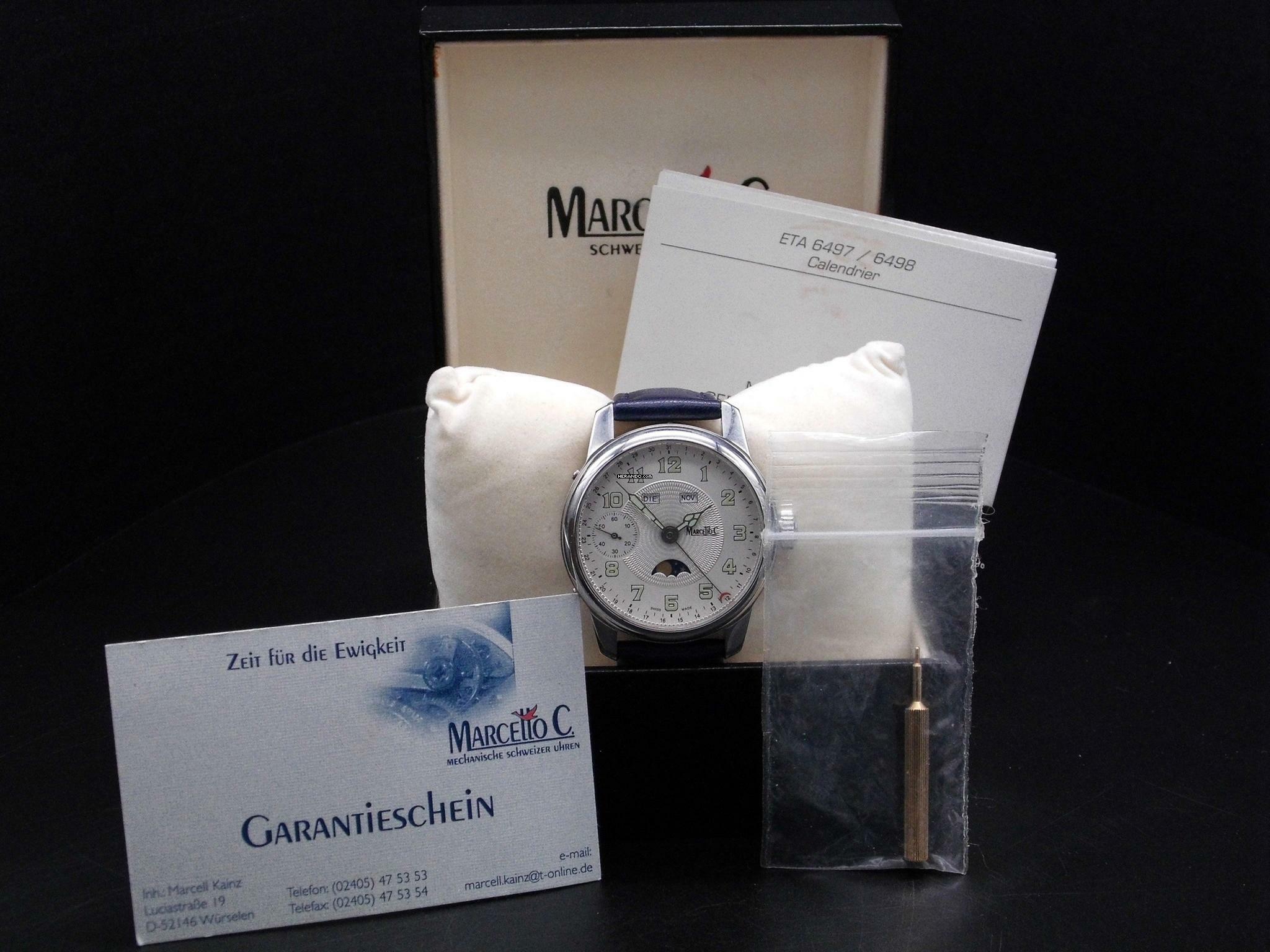 Thumbnail von Marcello C. Triple Date Mondphase Handaufzug ETA 6497 </h1>