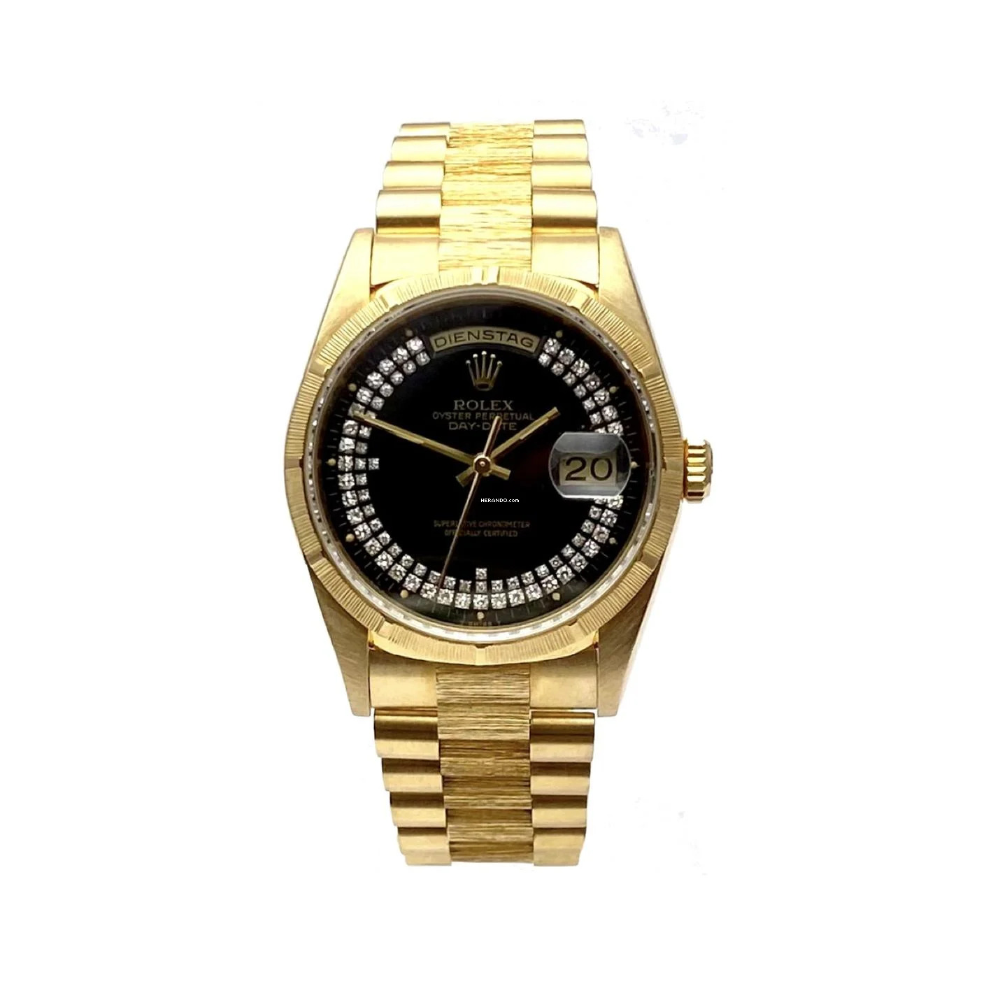  Rolex Day-Date 36 Borke String Diamond-Dial  