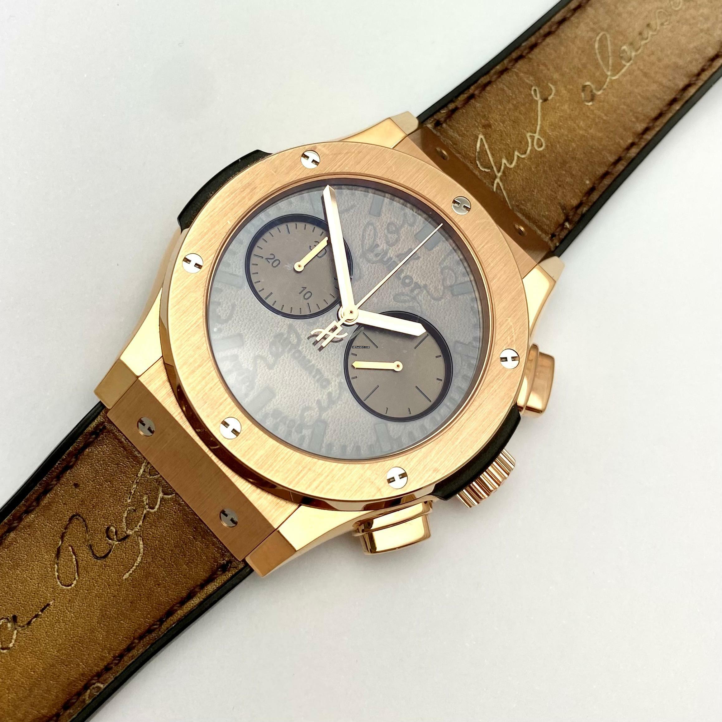 Thumbnail von Hublot Classic Fusion Chronograph Berluti Scritto King Gold Classic </h1>