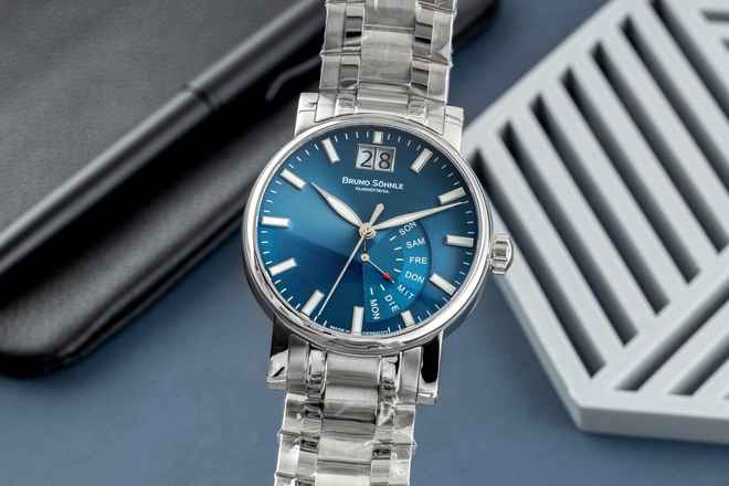  Bruno Söhnle Pesaro Glashütte Pesaro I Stahl Quarz Herrenuhr Ref. 17-13073-346 B&P 