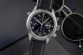 Thumbnail von IWC Fliegeruhr Doppelchronograph Edelstahl Black Dial Automatik Herrenuhr Ref. IW371302