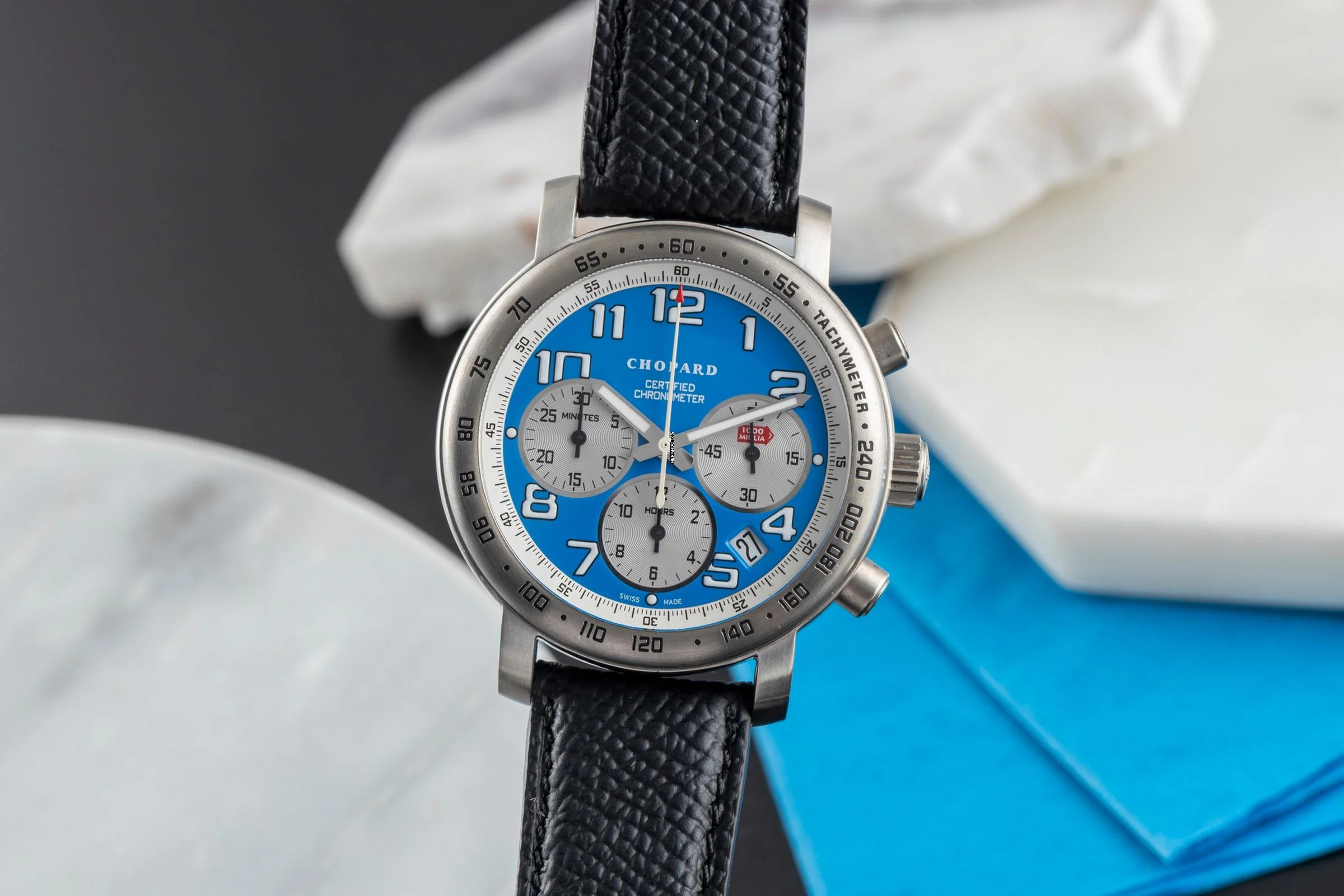 Thumbnail von Chopard Mille Miglia Chronograph Titan Automatik Herrenuhr Ref. 16/8915/103 B&P