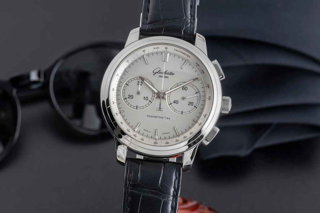  Glashütte Original Senator Chronograph XL Stahl Automatik Herrenuhr Ref. 39-34-21-42-04  