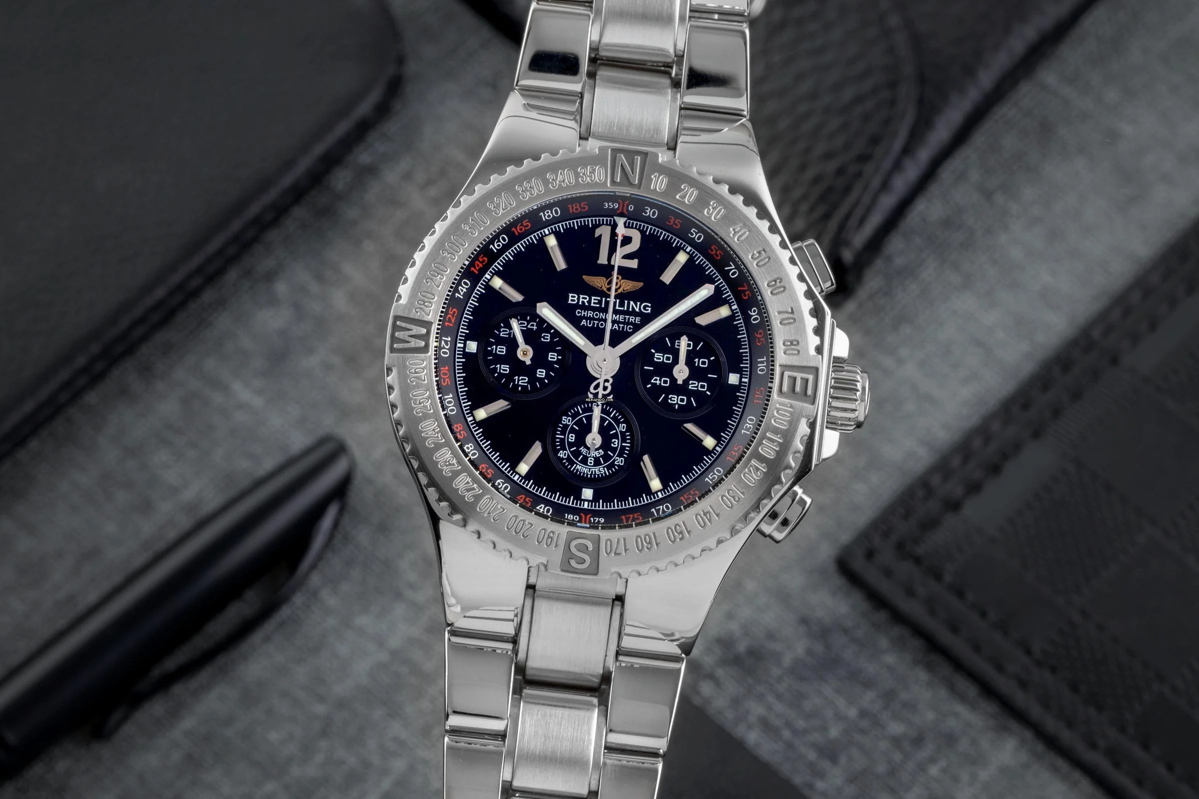 Breitling Hercules Chronograph Automatik Edelstahl Herrenuhr Ref. A39362