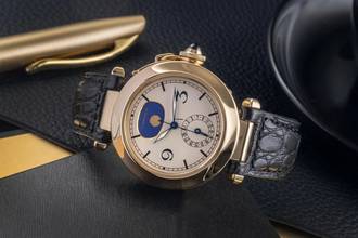 Thumbnail von Cartier Pasha De Cartier Mondphase 18K (0,750) Gold Herrenuhr Ref. 30001