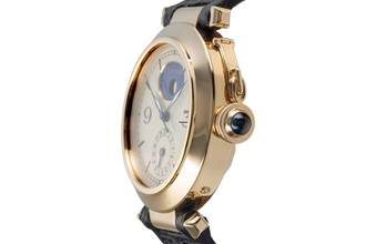 Thumbnail von Cartier Pasha De Cartier Mondphase 18K (0,750) Gold Herrenuhr Ref. 30001