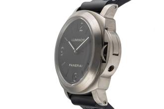 Thumbnail von Panerai Luminor Base Titan Handaufzug Herrenuhr PAM00176 Papiere 2010