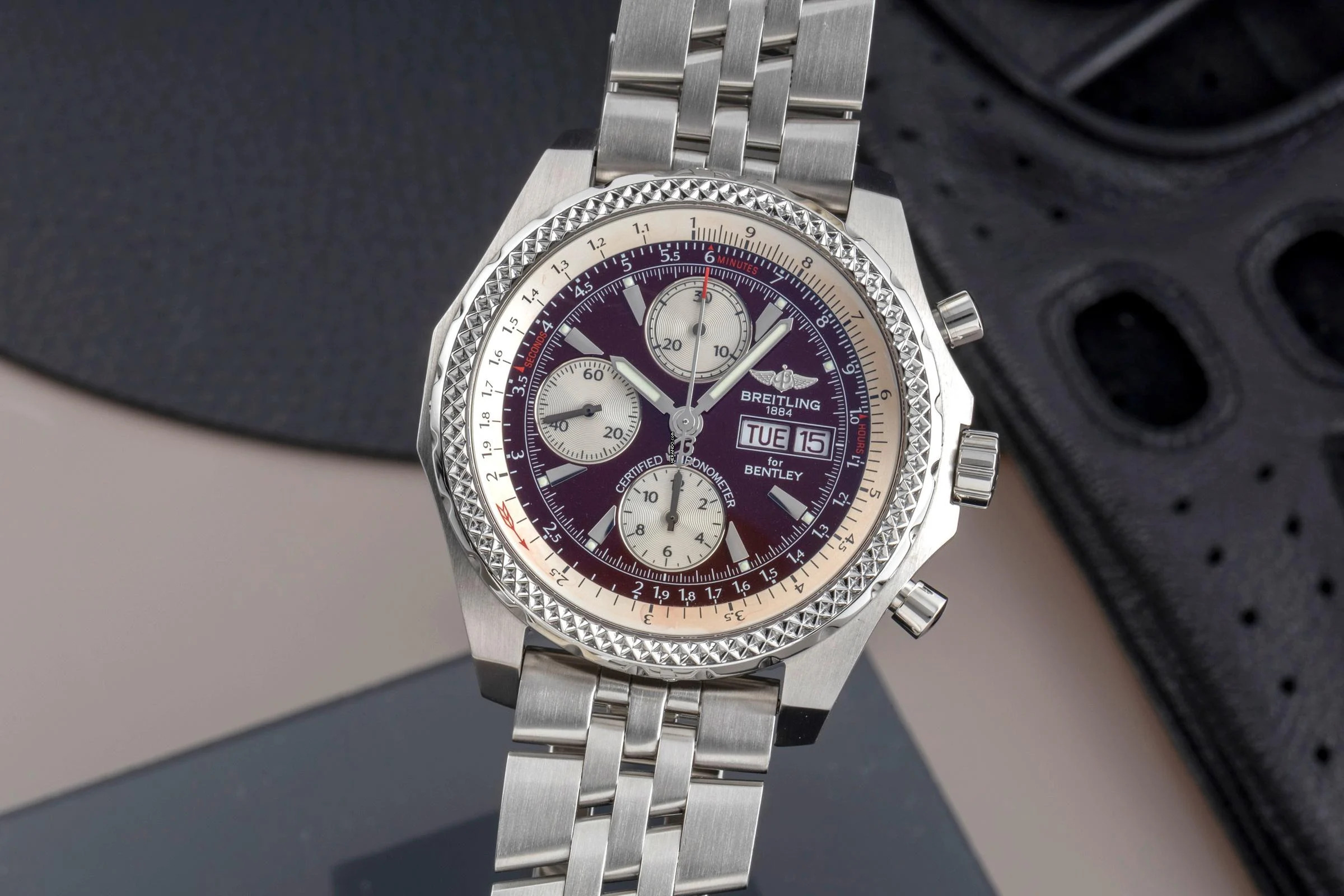  Breitling Bentley GT Chronograph Automatik Edelstahl Herrenuhr Ref. A13363  