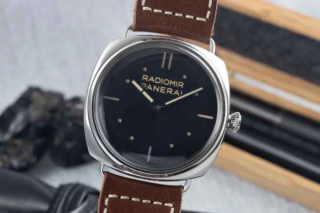  Panerai Radiomir Edelstahl Handaufzug Herrenuhr Ref. PAM00449 Papiere  