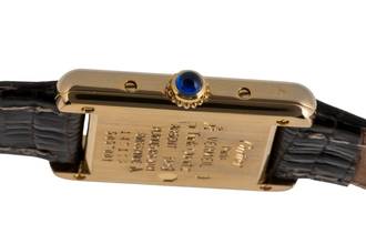 Thumbnail von Cartier Tank Vermeil Trinity Silber vergoldet Quarz Damenuhr Ref. 5057010