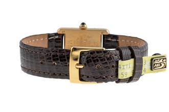 Thumbnail von Cartier Tank Vermeil Trinity Silber vergoldet Quarz Damenuhr Ref. 5057010