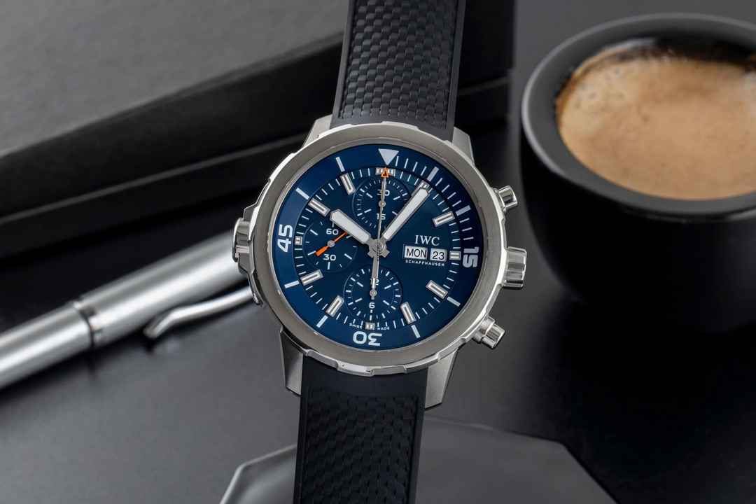  IWC Aquatimer Chronograph Cousteau Chronograph Stahl Automatik Herrenuhr Ref. IW376805 B&P 