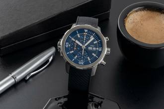 Thumbnail von IWC Aquatimer Chronograph Cousteau Chronograph Stahl Automatik Herrenuhr Ref. IW376805 B&P