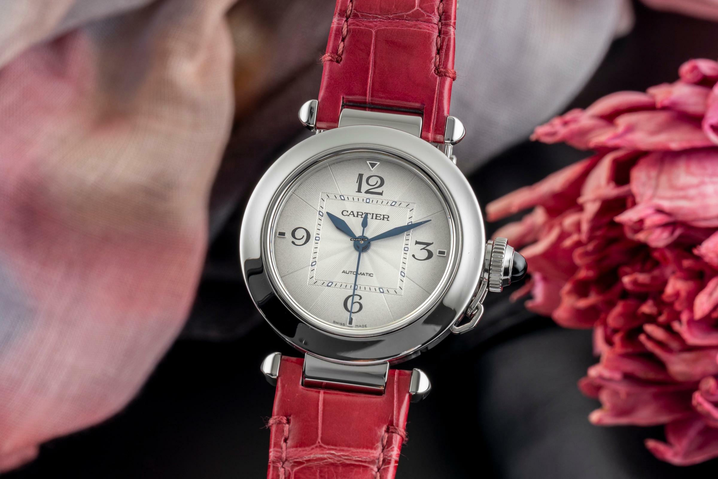 Cartier Pasha de Cartier Herrenuhr Automatik Stahl Damenuhr Ref. WSPA0012