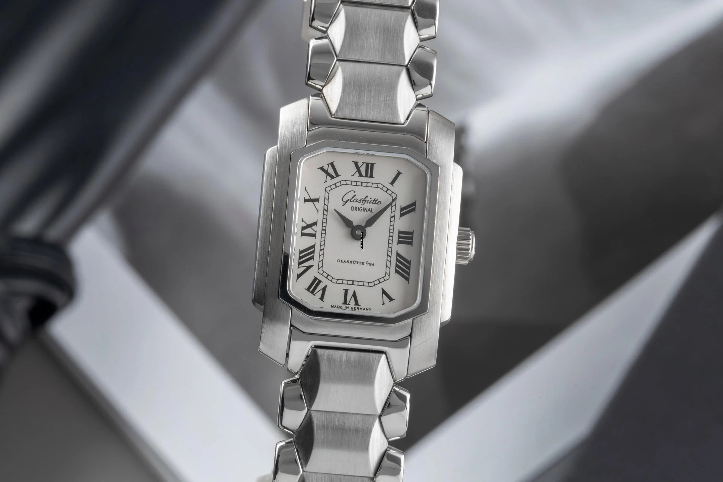 Glashütte Original Lady Karreé Handaufzug Stahl Ref. 21-01-01-01-04