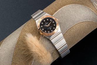 Thumbnail von Omega Constellation Quartz Stahl / Gold Quarz Diamonds Ref. 123.20.24.60.63.001 Papers