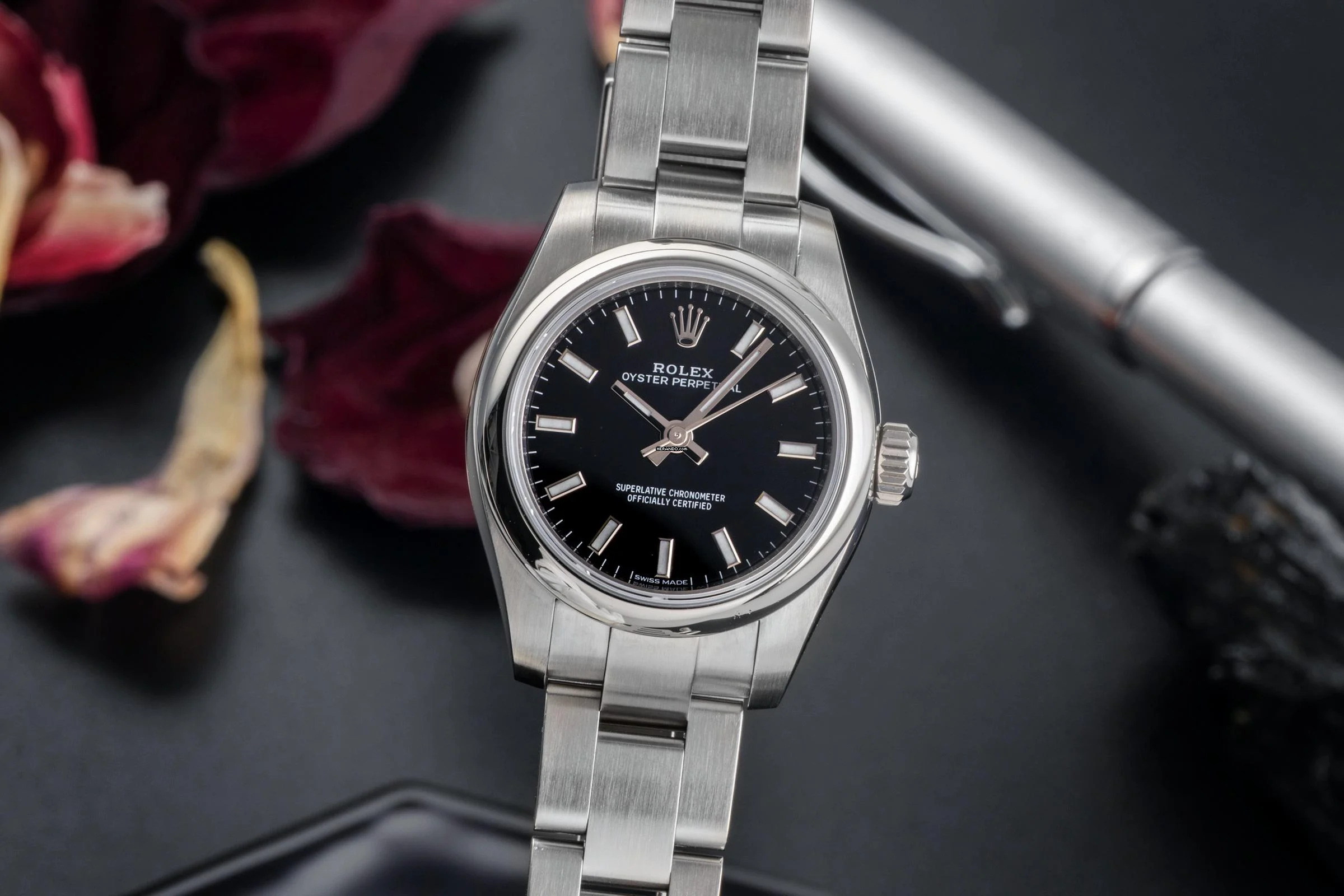 Rolex Oyster Perpetual 26 Lady Automatik Edelstahl Damenuhr Ref. 176200