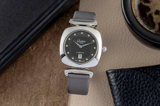 Thumbnail von Glashütte Original Pavonina Stahl Quarz Damenuhr Ref. 03-01-06-12-02 Box & Papiere 2014