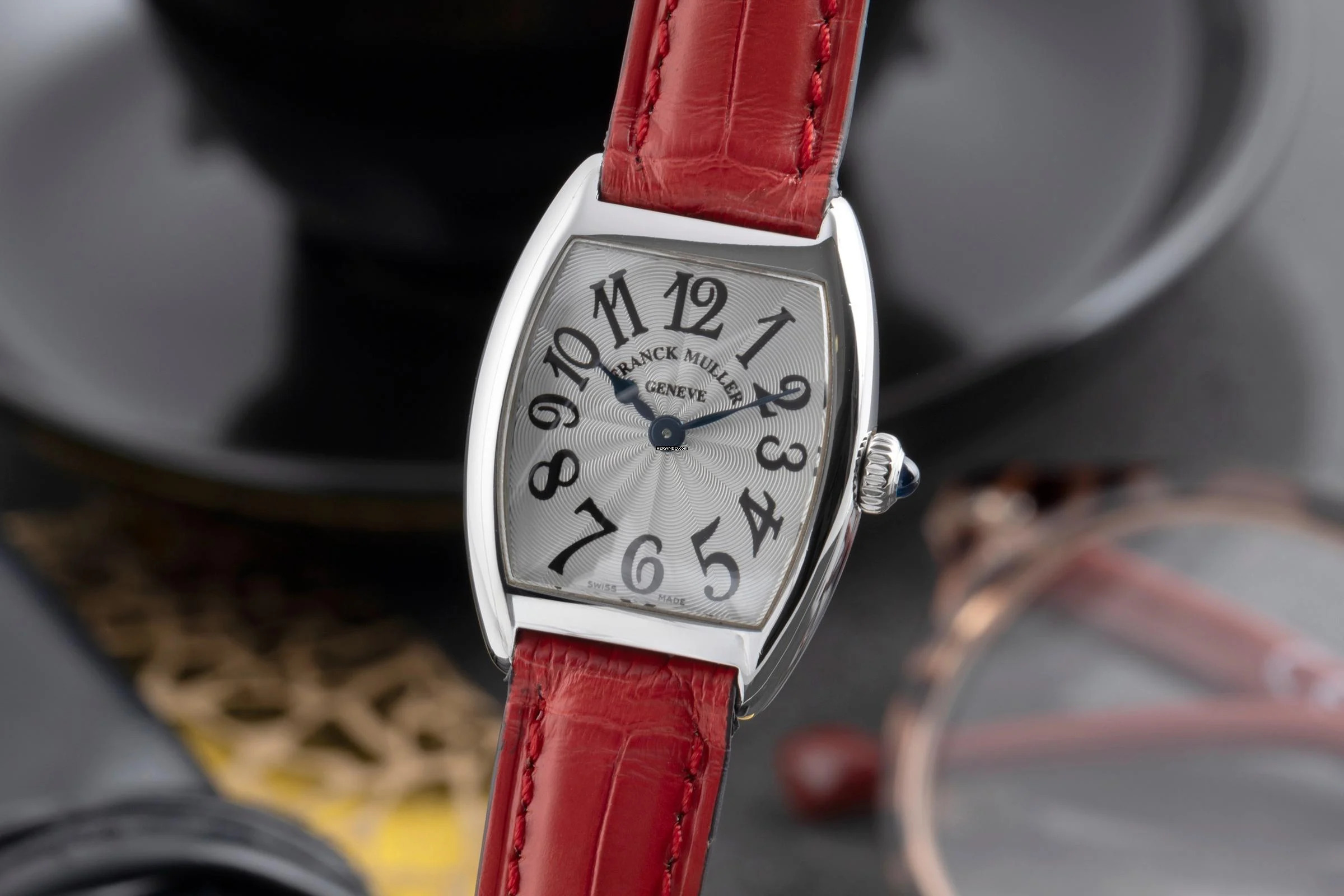  Franck Muller Cintrée Curvex Quarz Stahl Damenuhr Ref. 2251 QZ  