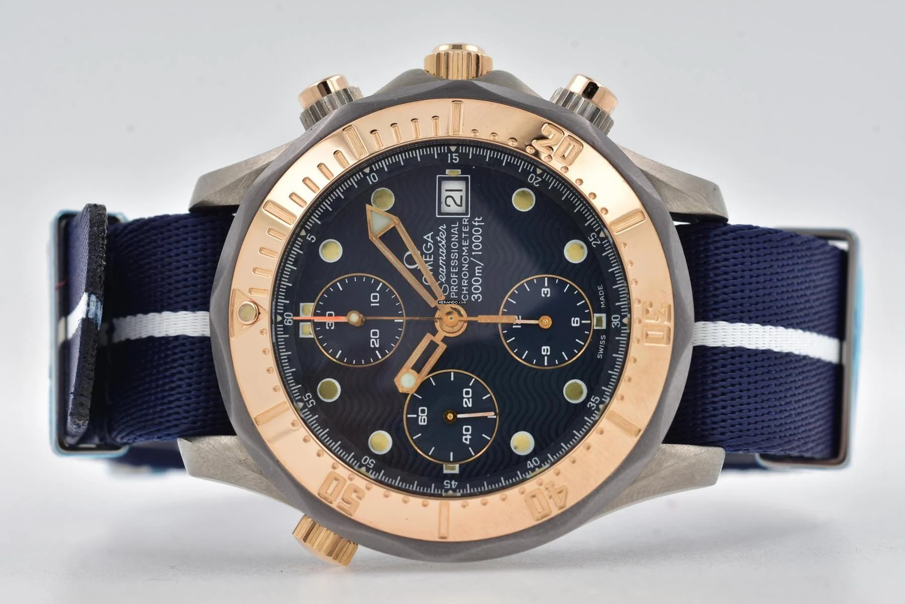  Omega Seamaster Professional Chronograph Titan / 18k Gold 2297 </h1> 