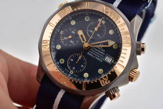 Thumbnail von Omega Seamaster Professional Chronograph Titan / 18k Gold 2297 </h1>