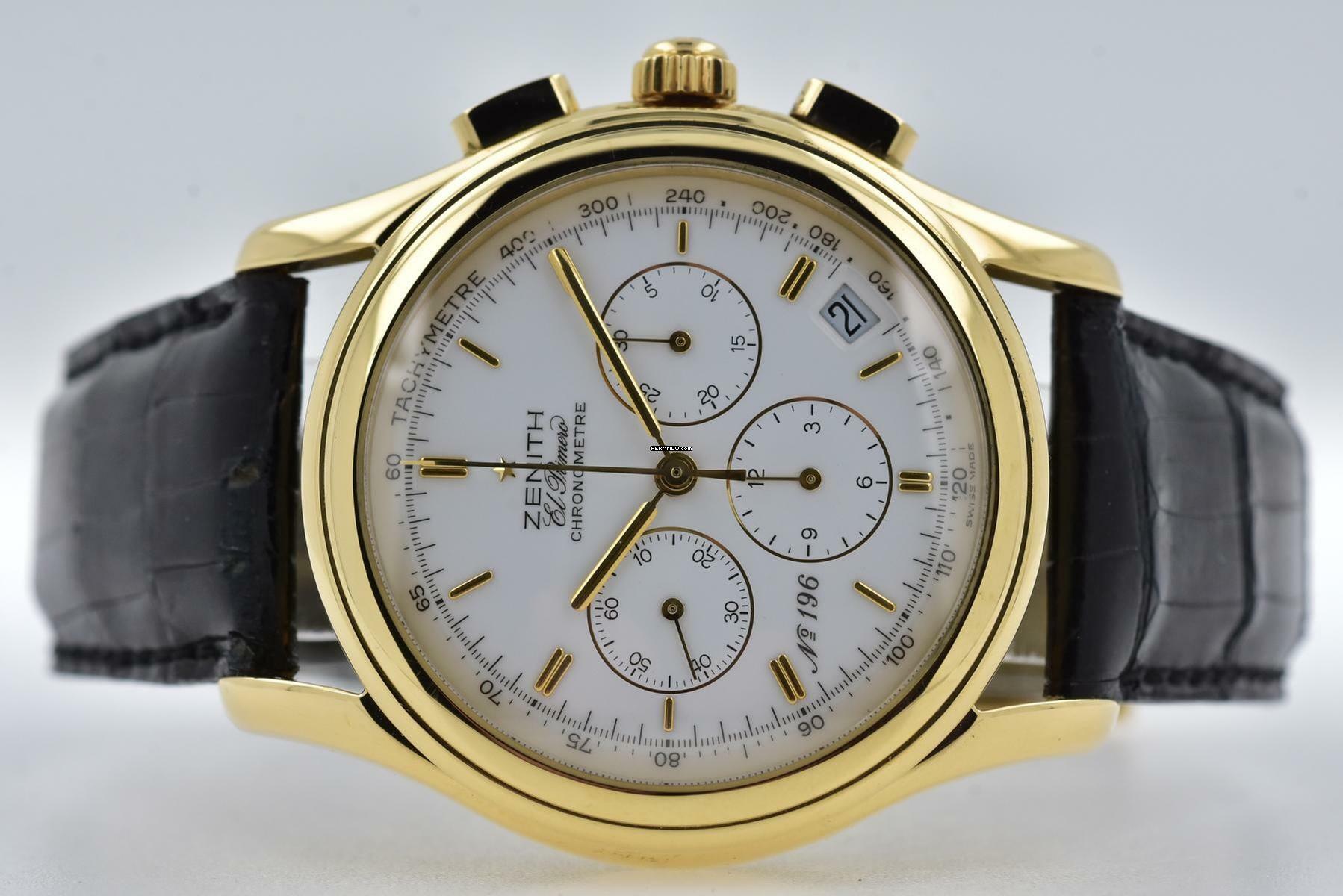 Zenith El Primero Chronograph 18k Yellow Gold Limited Edition 30.1250.400 </h1> 