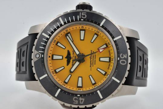  Breitling Superocean 48 Yellow Dial E17369241I1S1 Titanium  