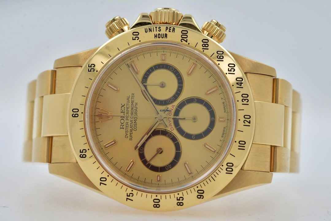  Rolex Daytona Cosmograph 4 Liner Lines Dial 18k Yellow Gold LC100 Full Set 200er bezel </h1> 