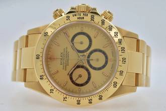 Thumbnail von Rolex Daytona Cosmograph 4 Liner Lines Dial 18k Yellow Gold LC100 Full Set 200er bezel </h1>