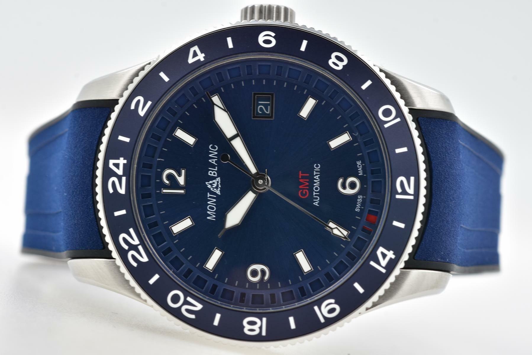  Montblanc 1858 GMT Blue Dial 129617 </h1> 