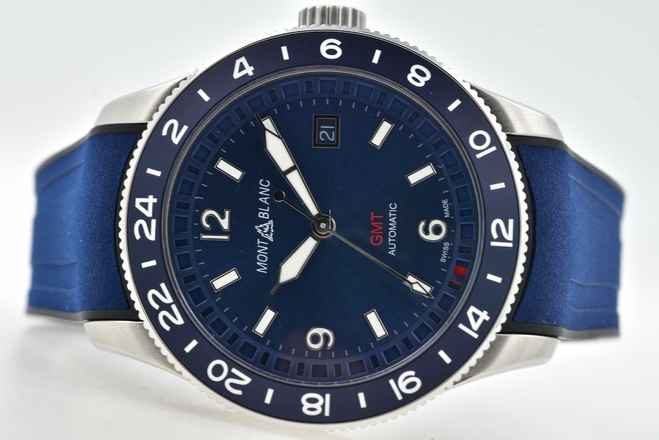  Montblanc 1858 GMT Blue Dial 129617 </h1> 