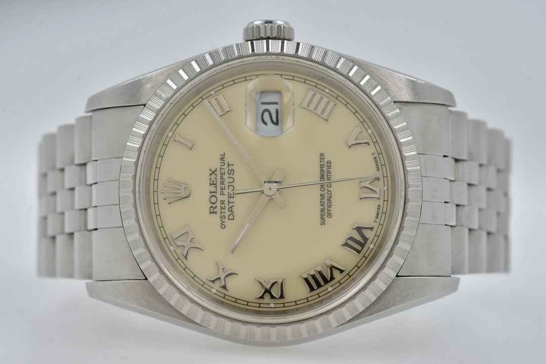  Rolex Datejust 36 Oyster Perpetual Datejust 16220 Cream Dial </h1> 