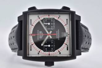 Thumbnail von TAG Heuer Monaco Stopwatch Chronograph Limited Edition Black Dial CAW218F.FC6356 </h1>