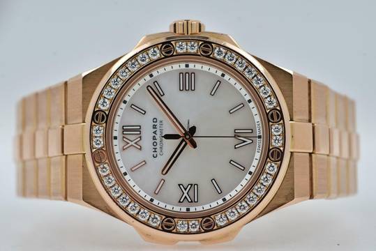  Chopard Alpine Eagle 36mm 18k Rose Gold Diamond Bezel MOP Dial </h1> 