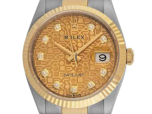  Rolex Datejust 36 Jubilee Diamanten Ref.126233 2024 Full Set Ungetragen  